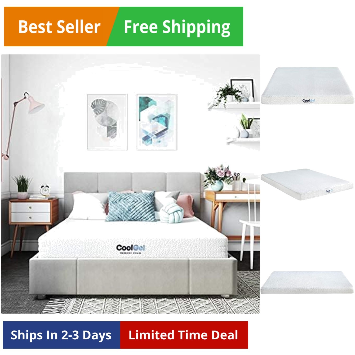 Classic Brands Gel Memory Foam 6-Inch Mattress | CertiPUR- C