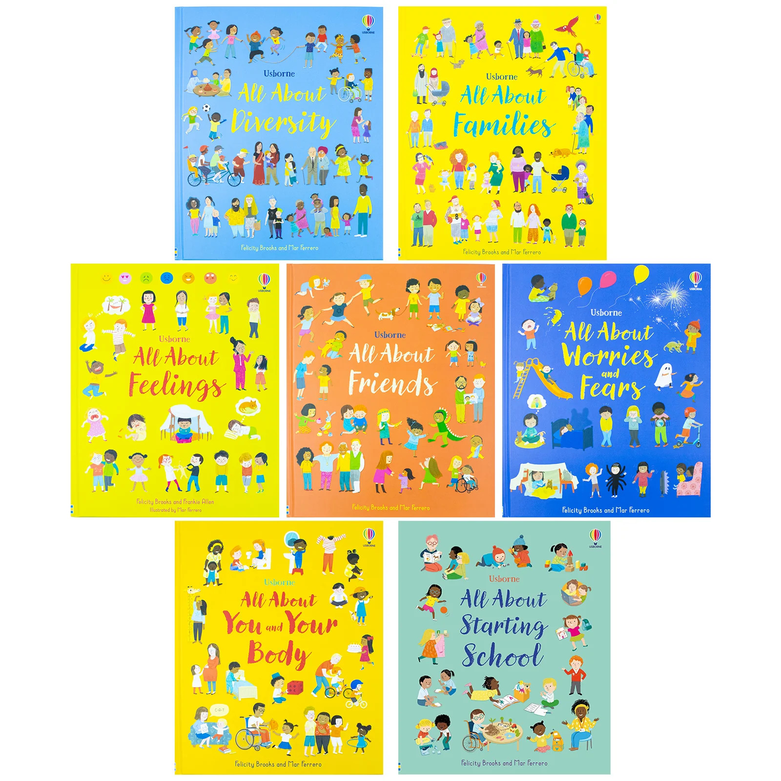 Usborne All About Feelings 7 Book Set by Felicity Brooks  Emo | Felicity Brooks