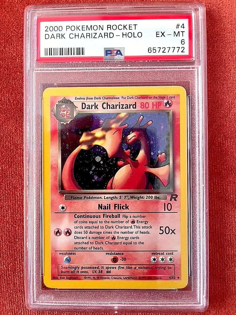 2000 Pokemon #4 Dark Charizard Rocket Holo PSA 6