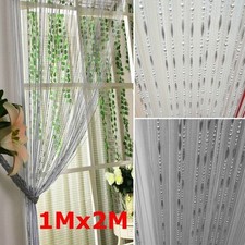 1Mx2M Dew Drop Chain Bead Curtain String Door Room Divider Fly Bug Screen Tassel