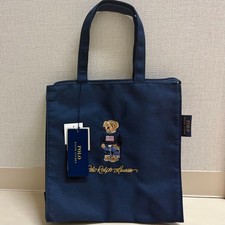 Polo Ralph Lauren Bear Mini Tote Bag Navy Women Unused Classic Iconic Luxury LTD