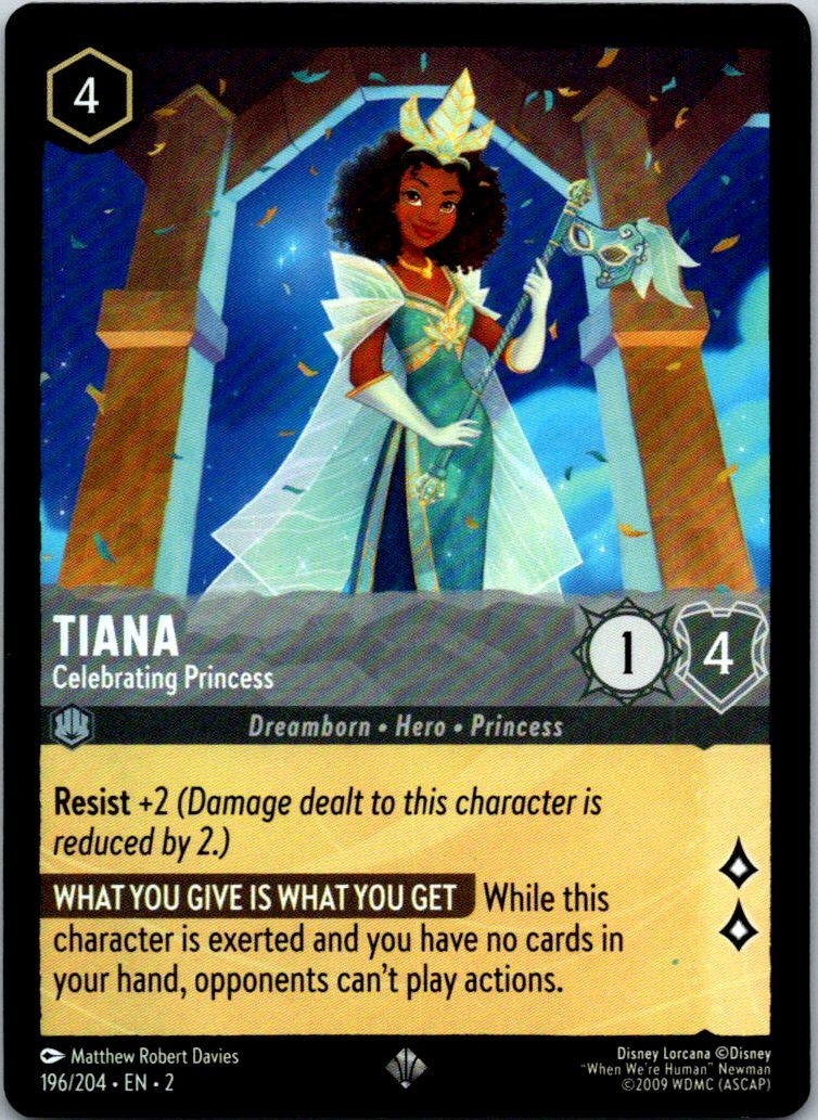 Tiana - Celebrating Princess - 196/204 - Rise of the Floodborn - Lorcana - NM