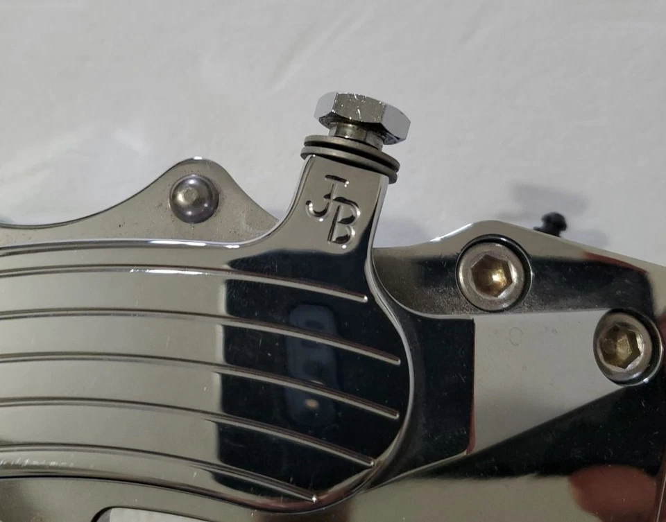 Pinza de freno delantera derecha cromada JB Jay 1987-1994 Harley FXR??  *LEER* Foto 3 de 4