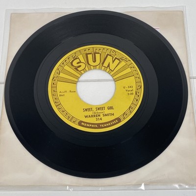 Warren Smith Sweet, Sweet Girl 7  Single Vinyl Record 45rpm Good Bye Mr Love SUN