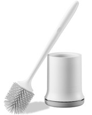 VEVOR Toilet Brush and Holder Set with PP Handle for Bathroom Deep Cleaning