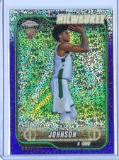 2025 Chrome - AJ Johnson - /299 - Purple Sonar Refractor - Rookie Card (RC)