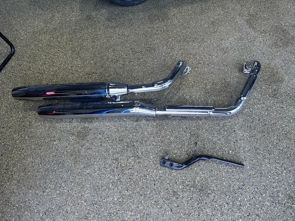 1999-2003 Yamaha Roadstar Xv1600 Exhaust System Header Pipes Muffler - Image 2 of 2