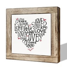 Love Sign, Valentine's Day Decor - Wooden Box Signs for Home  Family,