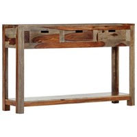 Akazie-Holz Massiv Konsolentisch 3 Schubladen Konsole Beistelltisch Vidaxl