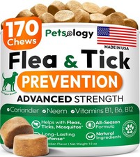 170 Oral Defense Soft Chews for Safe  Effective Flea  Tick Prevention For Dogs
