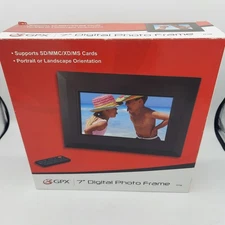 GPX 7" inch Digital Photo Frame PF708, BRAND NEW, Open Box, Fast Shipping