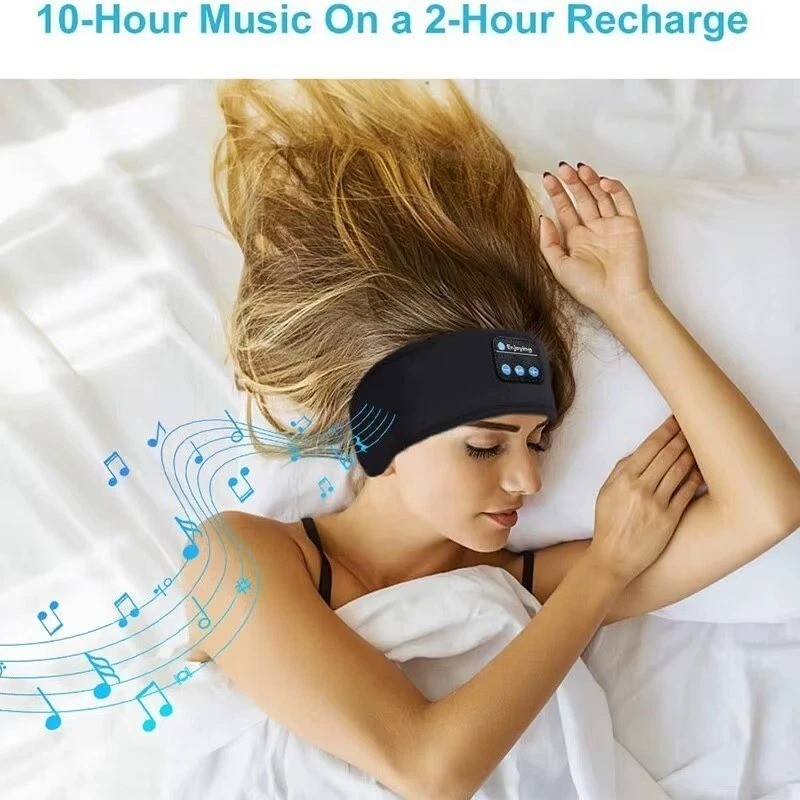 Fascia Dormi Con Cuffie Bluetooth Wireless - Maschera Occhi Integrata Per Musica E Sport