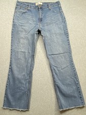 Signature Levis Strauss Blue Jeans Women  s Sz 16 Denim Mid-Rise Bootcut Western