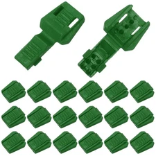 0.7" Zipper Pull Cord Lock, Plastic Shoe Lace End Clips, 50 Pack Green