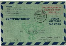 Berlin LF 2b II als Ganzsache gelaufen in die USA #KT642