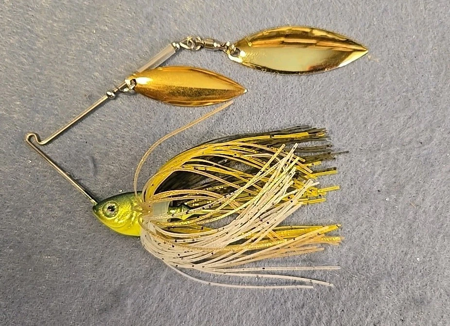 Lote de 2 Pro Assassinator 3/8 OZ Spinnerbait DWG-EGT Elite Golden Tiger Foto 2 de 4