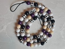 Halloween Wooden Bead Garland Handmade Perfect for Home Decor Over 3ft 