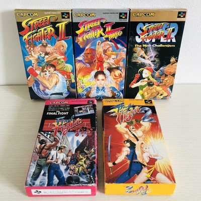 SFC Final Fight Street Fighter set of 5 Super Famicom Capcom Japan import
