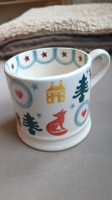   Emma Bridgewater Christmas Brights 1/4 Pint Becher Tasse kleines Kind festlich  