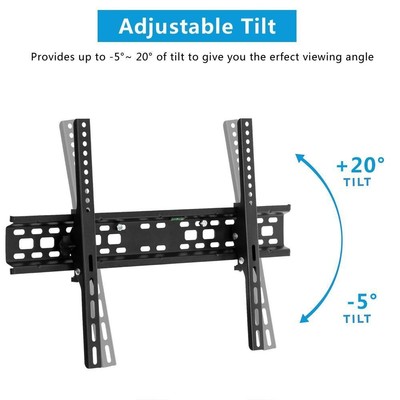 Flat TV Wall Mount Bracket 15° Tilt Swivel For 27'' 32'' 37'' 42'' 47'' 50'' 55'' 60''