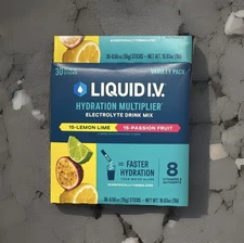 Liquid I.V. Hydration Multiplier Powder Lemon Lime Passion Fruit 30 Sticks 05/26