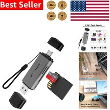 SD Card Reader USB C 3.0 High-Speed Dual Slot for Mac PC iPhone 15 Tablet Laptop