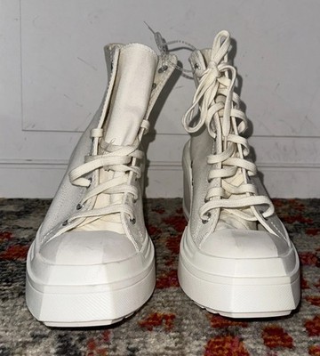 New Converse Chuck 70 De Luxe Wedge Platform Heel - White A06479C Womens Sz 9