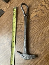 Vintage Homemade Blacksmith Hand Forged Snow Ice Horse Hoof Knocker Hammer (B)