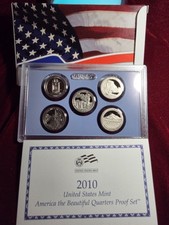 2010 United States Mint America the Beautiful Quarters Proof Set OGP/COA