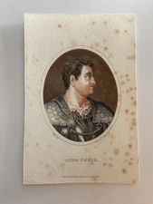 Antique 1826 Engraving of Otho Caesar – Roman Emperor  Encyclopaedia Londinensis