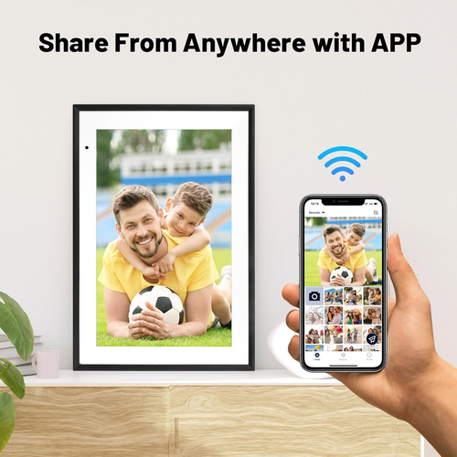 Digital Picture Frame 10.1 Inch Wifi Digital Photo Frame IPS HD Touch Screen Sma - Picture 7 of 12