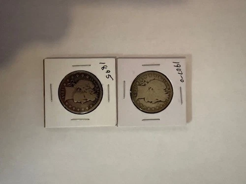 Barber Silver Half Dollars 1907-O & 1895