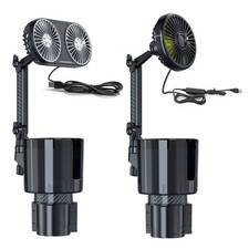 USB Car Fan for Auto, Cup Holder Mount, 3 Speed Innovative Car Fan Powerful