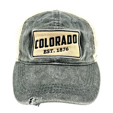 Adult COLORADO Est 1876 CAP Gray Beige - OSFM - Adjustable