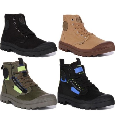 Palladium Pampa Hi Schnürstiefeletten Herren Blau Schwarz Größe UK 4 - 12