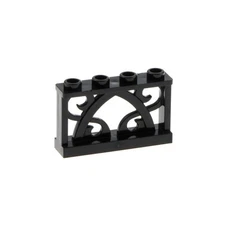 1x Lego Fence Ornament 1x4x2 Black Gate Grid Harry Potter Set 76391 19121