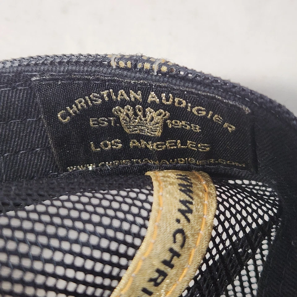 Christian Audigier Certificado de Autenticidad Negro/Blanco Firma Sombrero Adulto Talla Única Gorra - Usado Foto 4 de 4