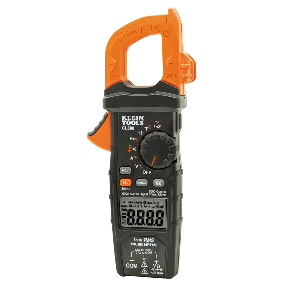 Klein Tools CL800 Low Impedance Cordless Auto-Range Digital Clamp Meter Kit New - Image 2 of 4
