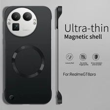 For Realme GT 8 Pro, Luxury Frameless Magnetic Glossy Hard Back Slim Cover Case