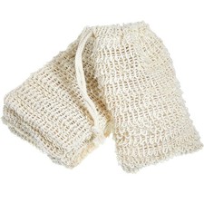5 Pcs Mesh Soap Bar Bags,10 X 15 Cm,Beige