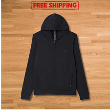 NWT Vuori Men's Ponto Full Zip Hoodie - Black Heather - Free shipping