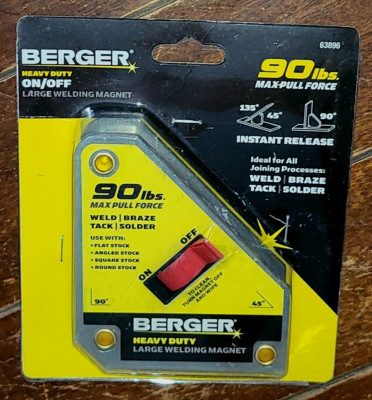 BERGER Heavy Duty On/Off Large Welding Magnet #63896