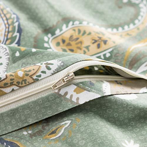 Paisley Duvet Cover 100 Cotton Green Floral Duvet King Retro Green