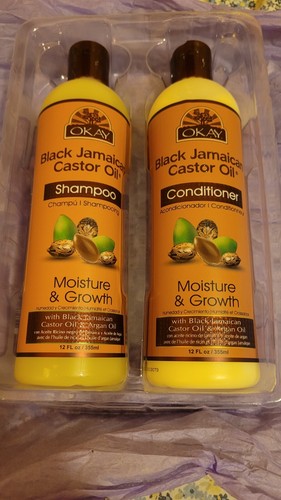 Juego de cuidado del cabello con aceite de ricino jamaicano negro - marca OKAY - humedad y crecimiento - Imagen 6 de 7