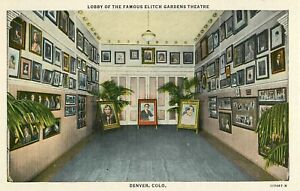 C1920 Lobby Of Elitch Gardens Theater Denver Colorado Postcard
