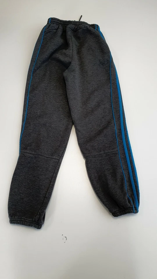 O550 BOYS LONSDALE GREY BLUE TRIM DRAWSTRING TRACKSUIT BOTTOMS UK 11-12 YEARS - Image 2 of 3