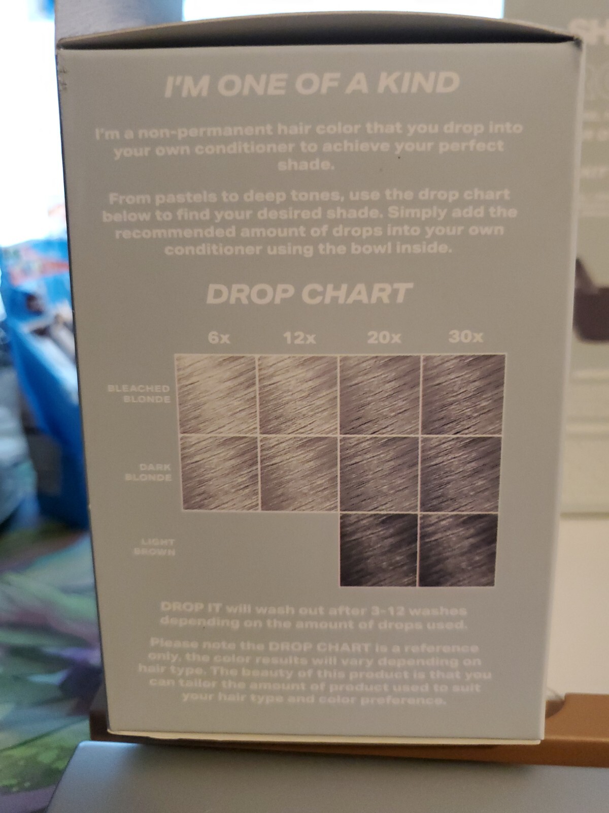 1 Box SHRINE Drop It Hair Kit Wash In Semi-Permanent add to conditioner SILVER