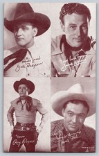 Exhibit Card Multiview Western Actors Including Roy Rogers