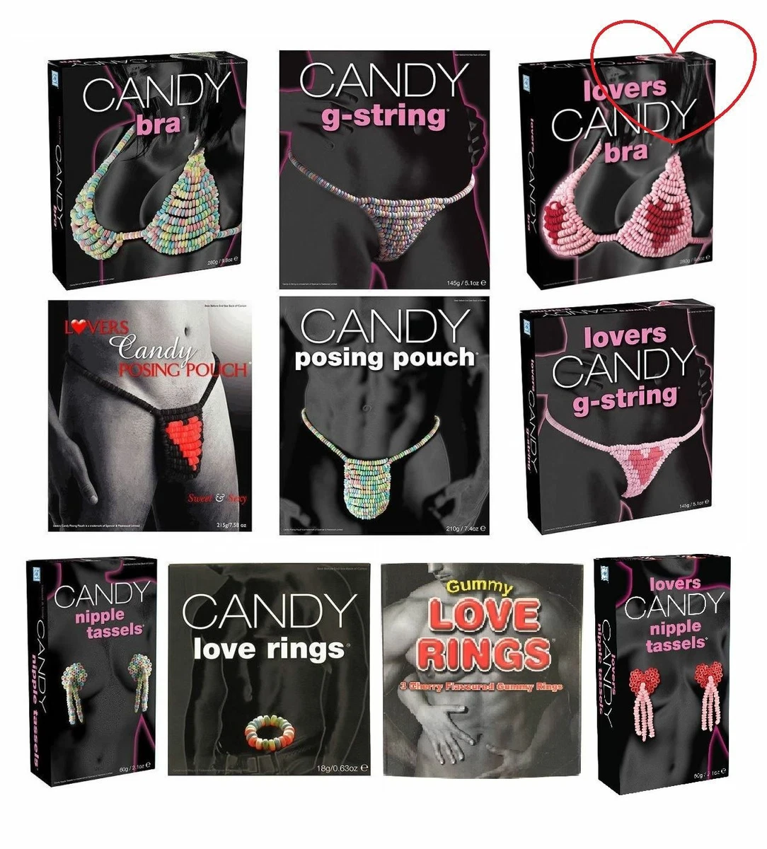 Sexy Comestible Caramelos Dulces Ropa Interior Navidad Sujetador Cuerda G  Pezón