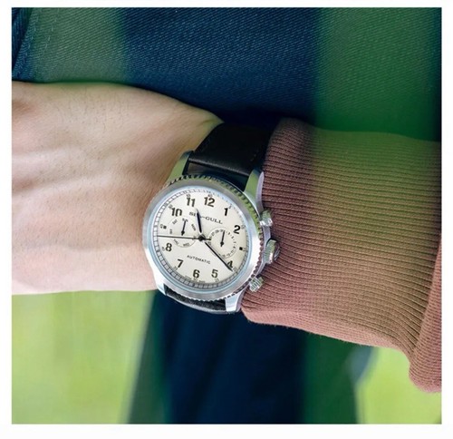Elegante Seagull Automatikuhr 819.93.6080 mit Lederarmband - Picture 3 of 6